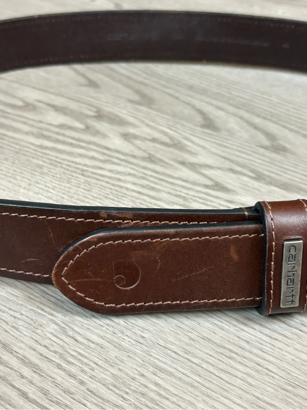 Carhartt Brown Genuine Cowhide Leather Belt